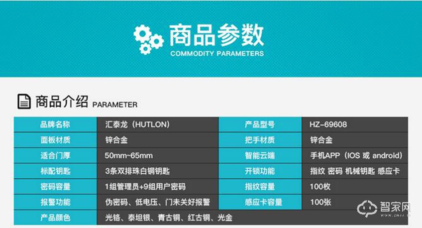 智能门锁四种开锁功能、锌合金材质详情图二十三