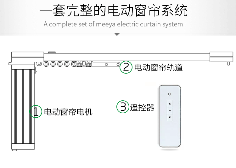 佳利美电动开合帘电机 远程控制自动遥控窗帘