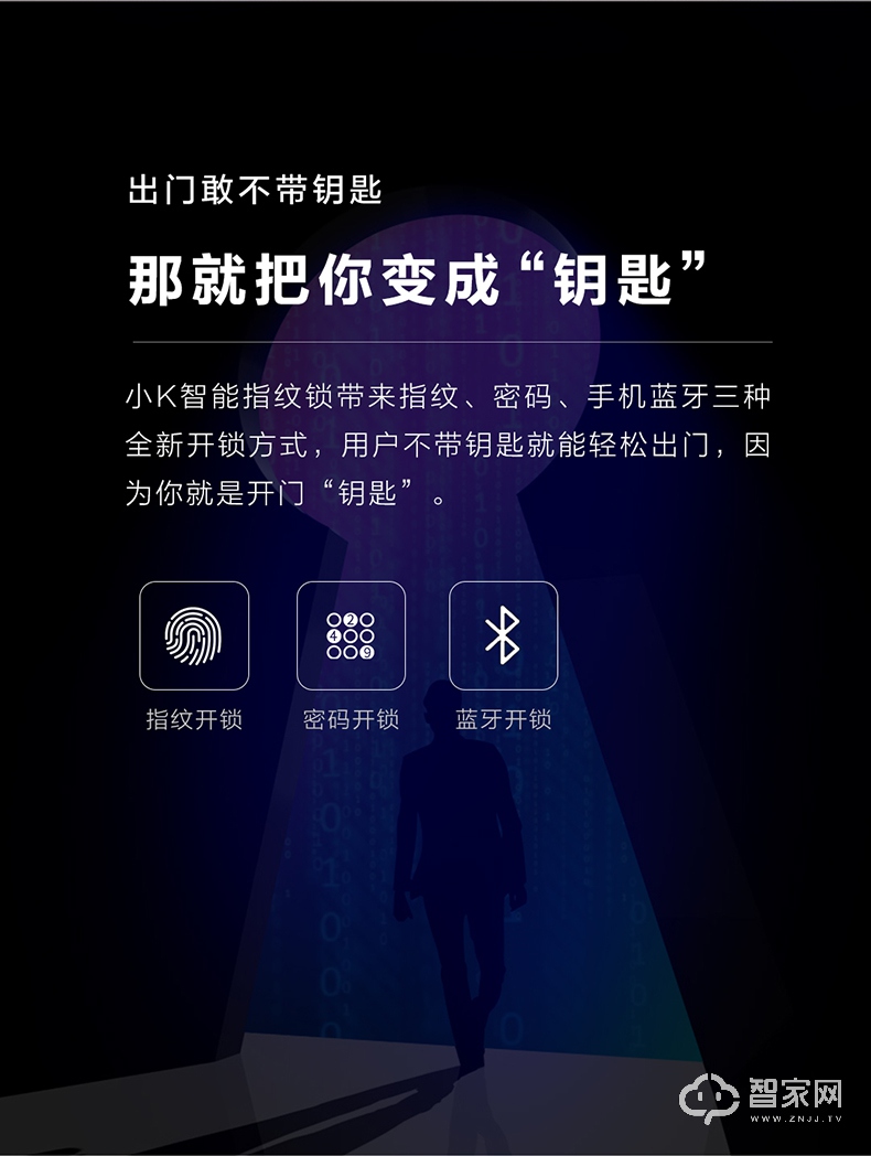 控客智能门锁 APP远程指纹密码锁 家用防盗锁