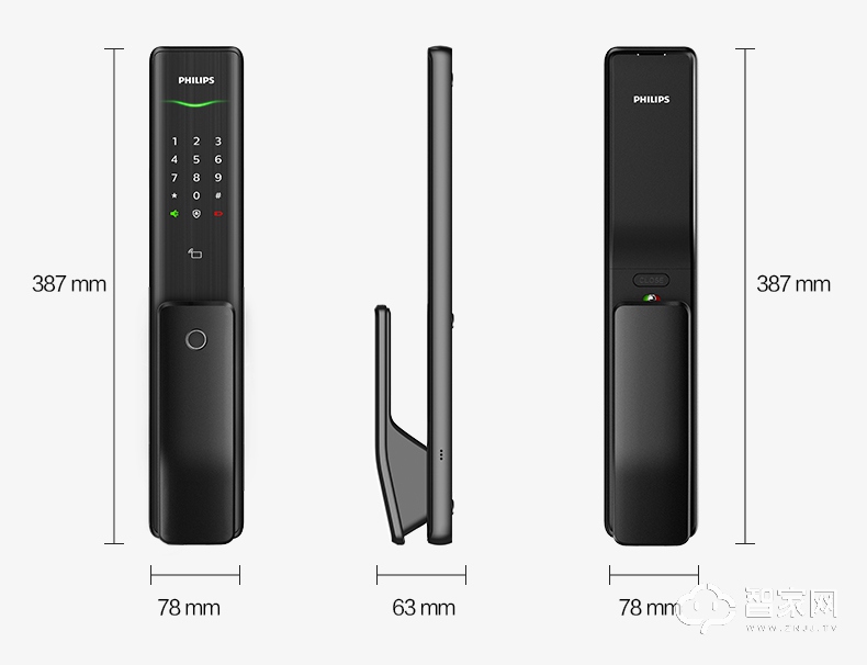 飞利浦智能锁 Alpha推拉式家用防盗门全自动电子密码锁.jpg