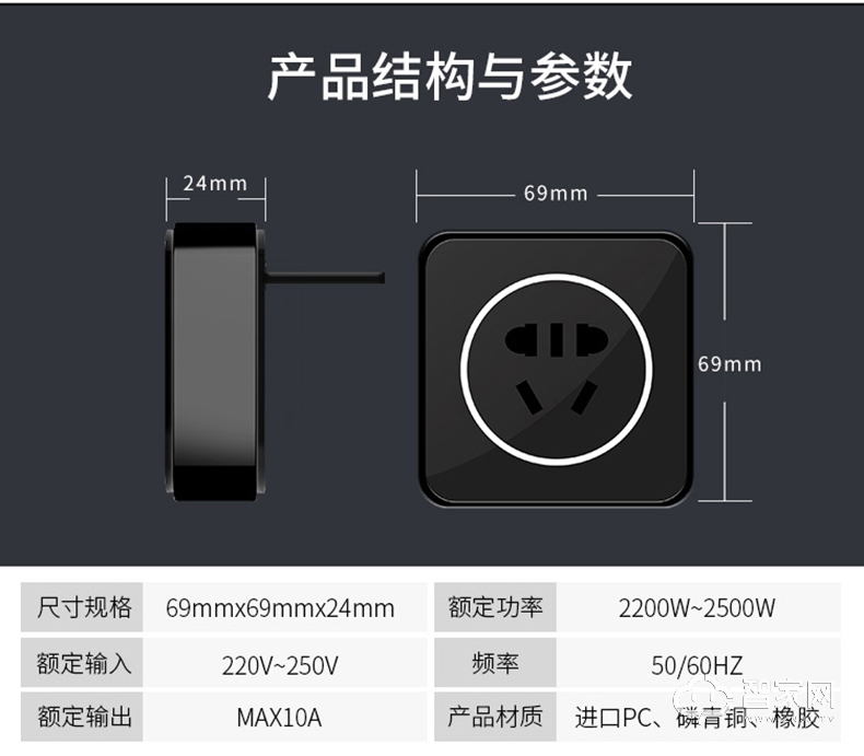 艾宝沃XPOWER可移动插座 USB适配器插座