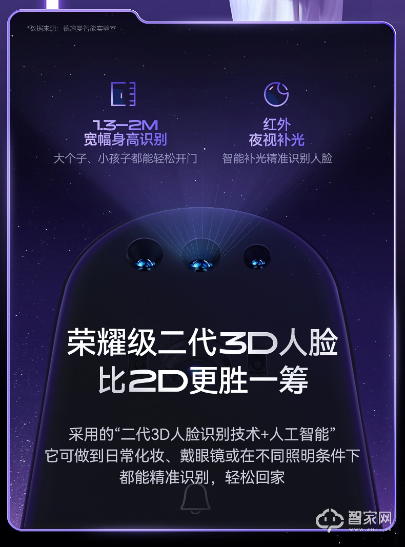 德施曼密码锁 3D人脸识别智能锁