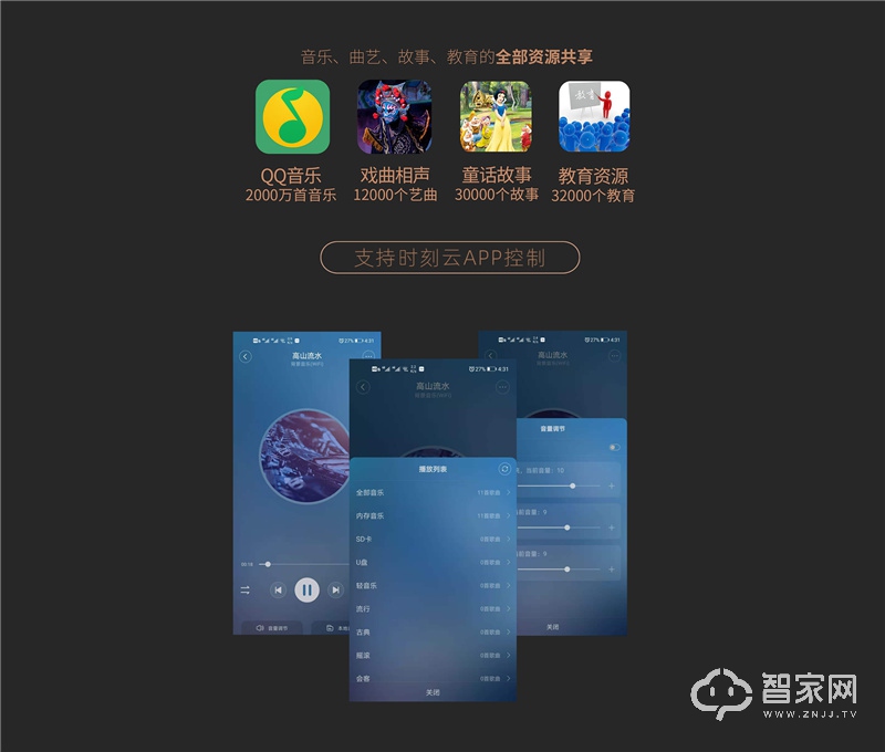 时刻ZN08智能背景音乐主机 Al语音四麦远场