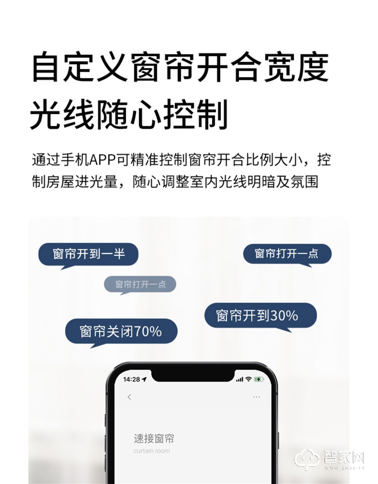  LifeSmart云起电动窗帘控制器 智能全自动开合